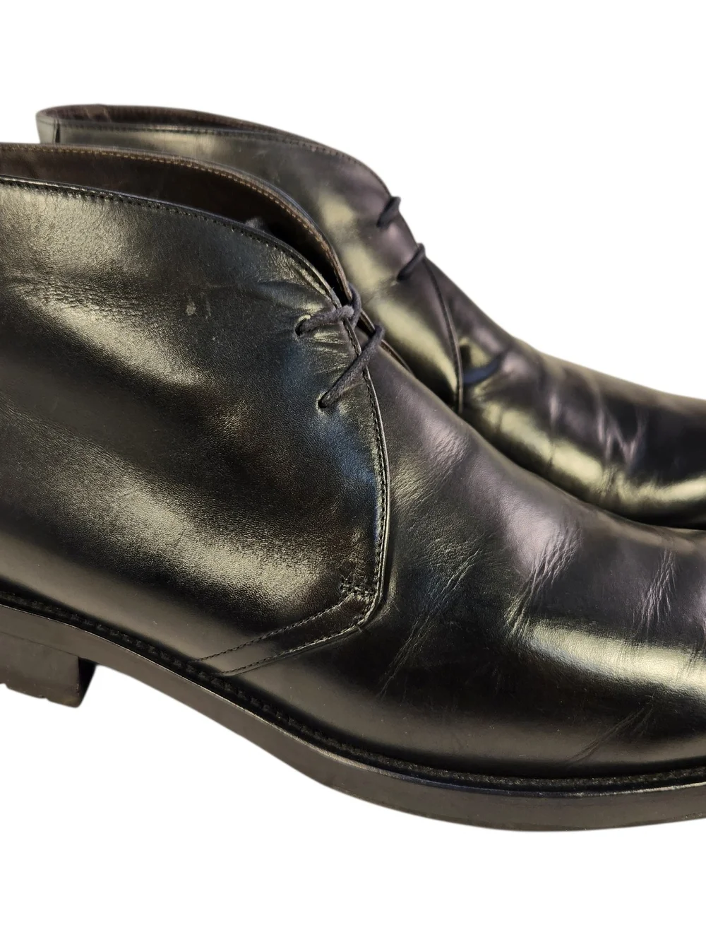 TO BOOT NEW YORK ADAM DERRICK MEN CHUKKA BLACK LEATHER SIZE 10